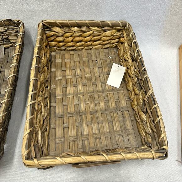 Set of 3 Farmhouse Chic seagrass woven baskets w/ chalkboard labels Hobby Lobby - Picture 5 of 13